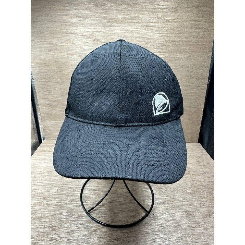 Taco Bell Employee Uniform Cap Hat Adult Adjustable Black Signature SnapBack